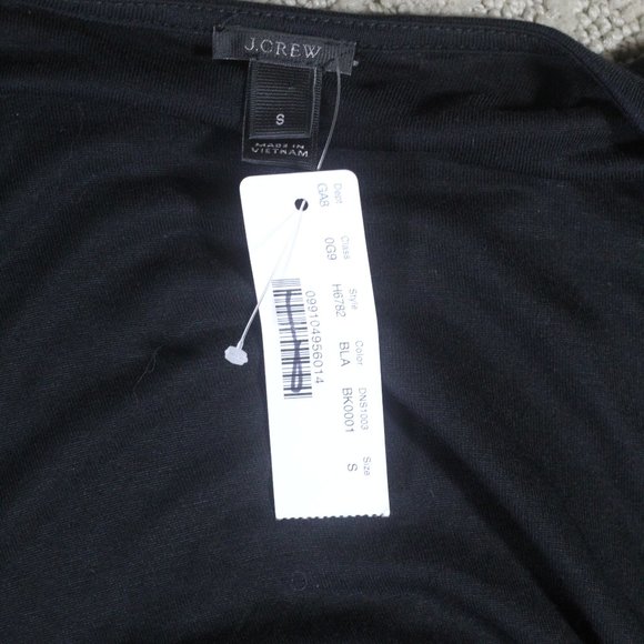 NWT J Crew Size Small Black Wrap Tie Blouse Long Sleeve H6782 - Picture 4 of 6